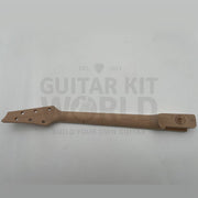 Back of the mahogany Hookline set-in neck showing the heel tenon - Guitar Kit World