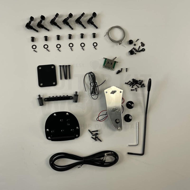 JG style guitar kit hardware set tuners bridge vibrato and wiring JG-RMRB-5103