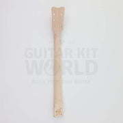 Back of the NI-RMFB-5264 maple neck: heel end with Guitar Kit World stamp - Guitar Kit World