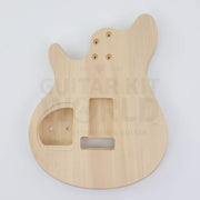 Marblo double-locking tremolo quilted maple DIY guitar kit, basswood body back with tremolo and control cavities