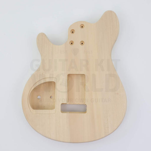 Marblo double-locking tremolo quilted maple DIY guitar kit, basswood body back with tremolo and control cavities