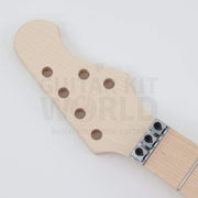 Marblo double-locking tremolo quilted maple DIY guitar kit, 4+2 headstock with pre-installed locking nut