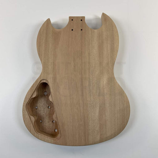 Guitar Kit World - G1-style DIY Guitar Kit - Guitar body back view showing wood grain