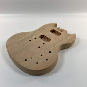 Guitar Kit World - G1-style DIY Guitar Kit - Guitar body front view showing pickup cavities