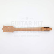 Back of the mahogany set neck and heel with GKW stamp