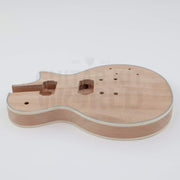 Single-cutaway guitar kit body side view with binding on top and back edges