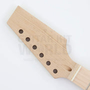 Spalted maple semi-hollow guitar kit with two humbuckers, pre-drilled headstock