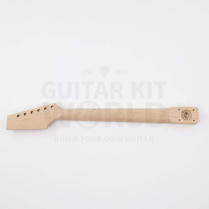 Spalted maple semi-hollow guitar kit with two humbuckers, maple neck, back
