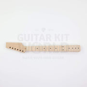 Spalted maple semi-hollow guitar kit with two humbuckers, maple neck, front