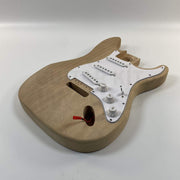 Guitar Kit World - ST Style DIY Guitar Kit - Guitar body front view showing pickup cavities