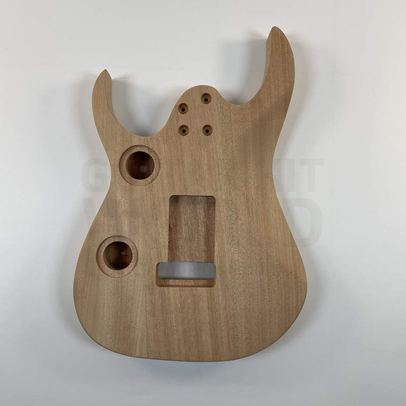 Guitar Kit World - Super ST-style Tree of Life DIY Guitar Kit - Guitar body back view showing wood grain