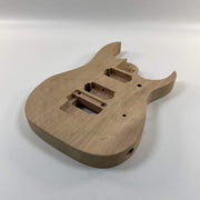 Guitar Kit World - Super ST-style Tree of Life DIY Guitar Kit - Guitar body front view showing pickup cavities