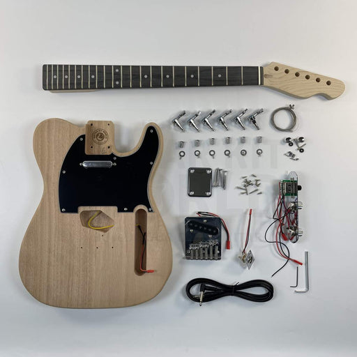 Mahogany TE Guitar Kit w/ Rosewood Fretboard, Pre-wired Electronics