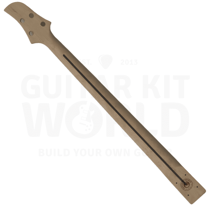 W Bass Guitar Kit with Ash Body Flamed Maple Top, Maple Fretboard