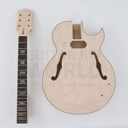 Wide neck hollow body guitar kit with 48 mm nut - body and neck