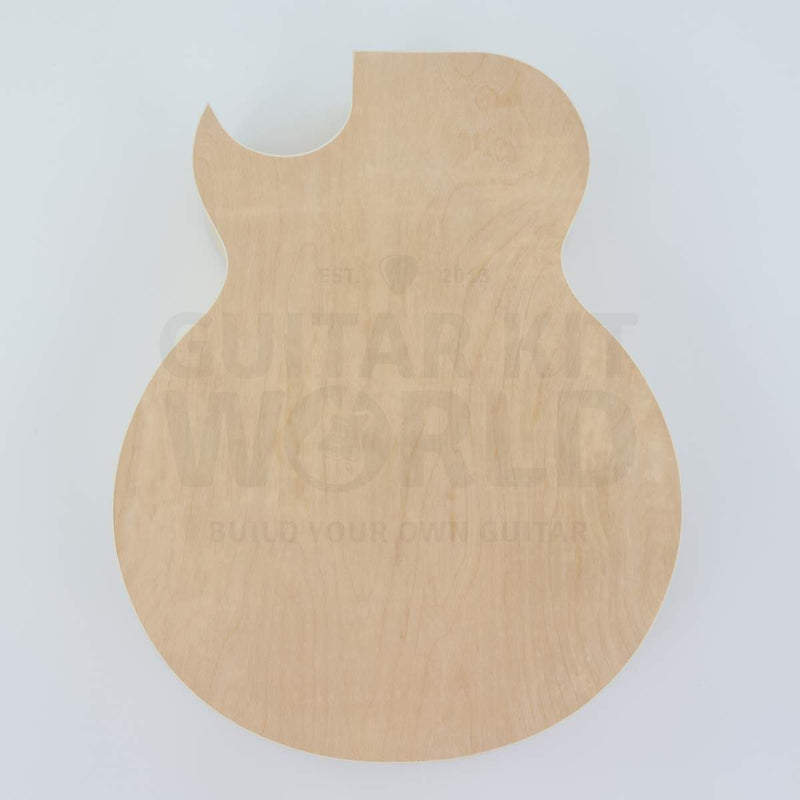 Wide neck hollow body guitar kit with 48 mm nut - body back