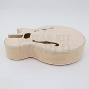 Wide neck hollow body guitar kit with 48 mm nut - body side with multi-ply binding