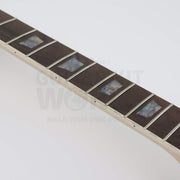 Wide neck hollow body guitar kit with 48 mm nut - rosewood fretboard with trapezoid inlays