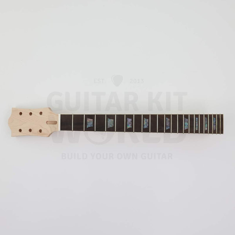 Wide neck hollow body guitar kit with 48 mm nut - neck with rosewood fretboard