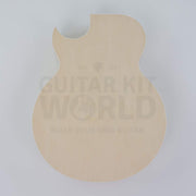 X-braced hollow body electric guitar kit, maple body, ebony fretboard - body back