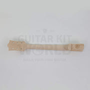 X-braced hollow body electric guitar kit, maple body, ebony fretboard - neck back