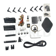 7-string Hookline Guitar Kit with Basswood Body and Maple Neck with Skunk Stripe