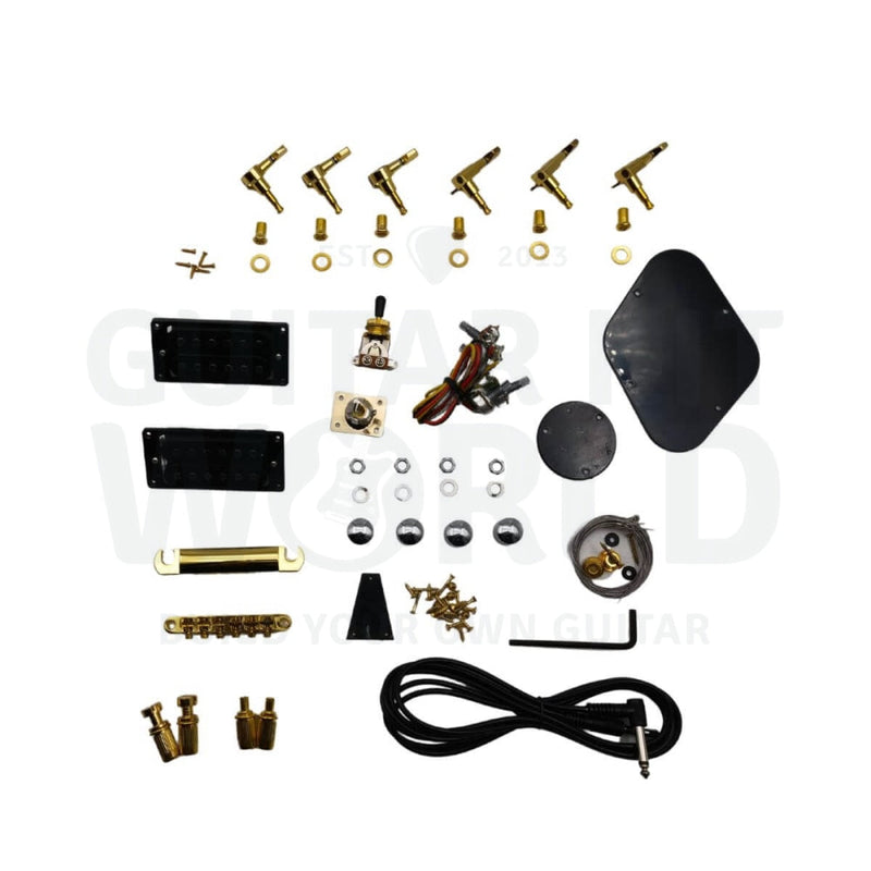 Mahogany Body Hookline Guitar Kit with Maple Neck and Ebony Fretboard