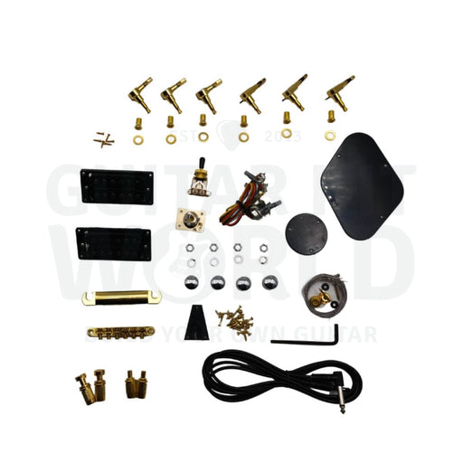 Mahogany Body Hookline Guitar Kit with Maple Neck and Ebony Fretboard
