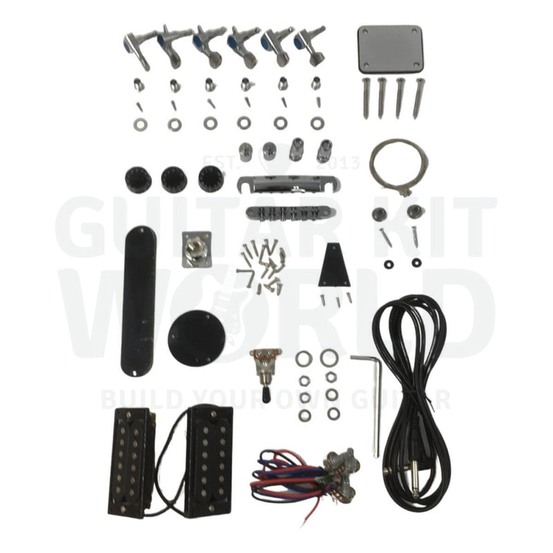 Mahogany body Hookline DIY guitar kit with Ebony Fretboard