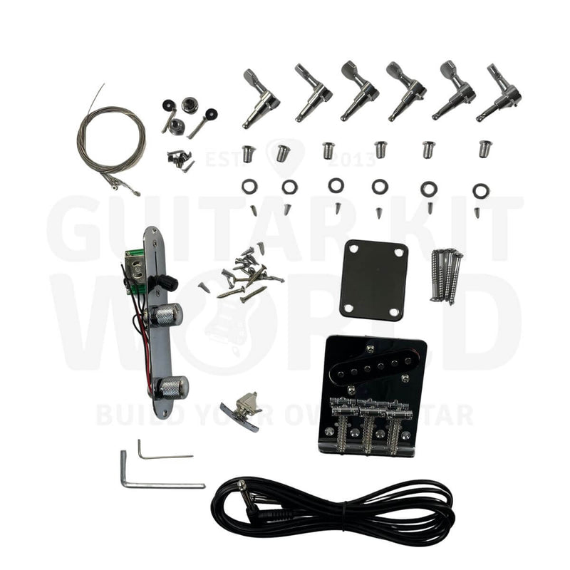 Left-Hand TE Guitar Kit with Mahogany Body, Rosewood Fretboard - Guitar Kit World