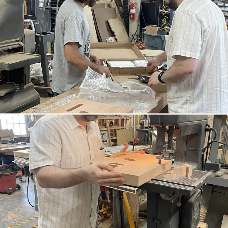 A class in Baltimore unboxing kits and cutting bodies