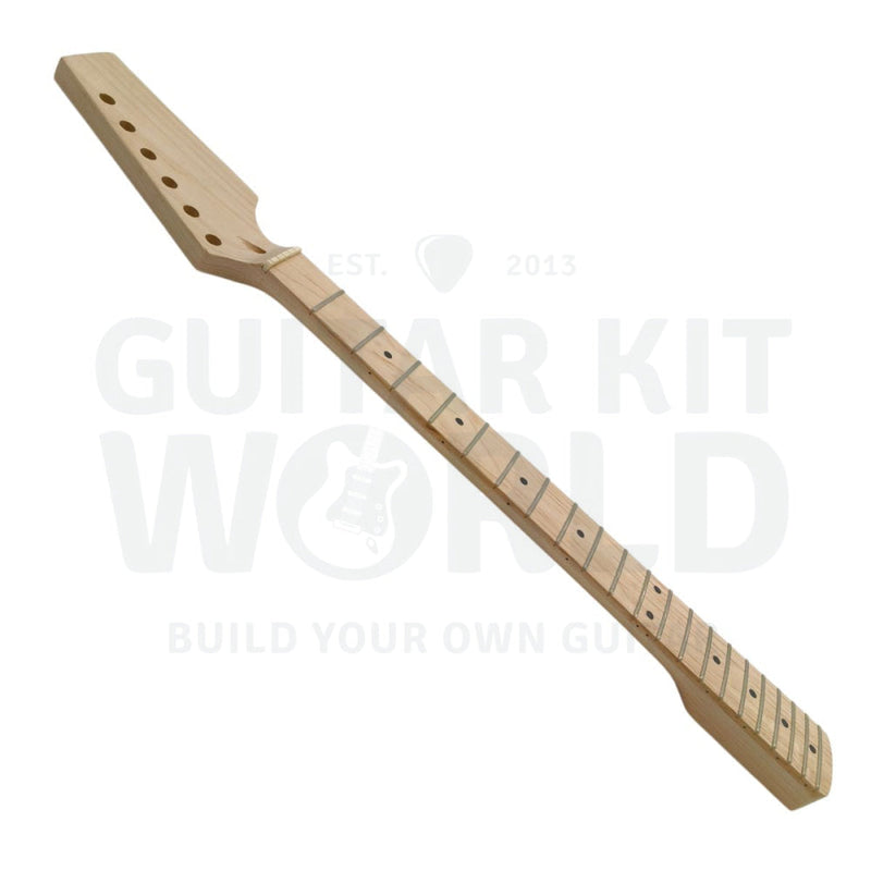 Thin Semi-Hollow Ash Body T-Style Guitar Kit With Spalted Maple Veneer