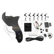 Thin Semi-Hollow Ash Body T-Style Guitar Kit With Spalted Maple Veneer