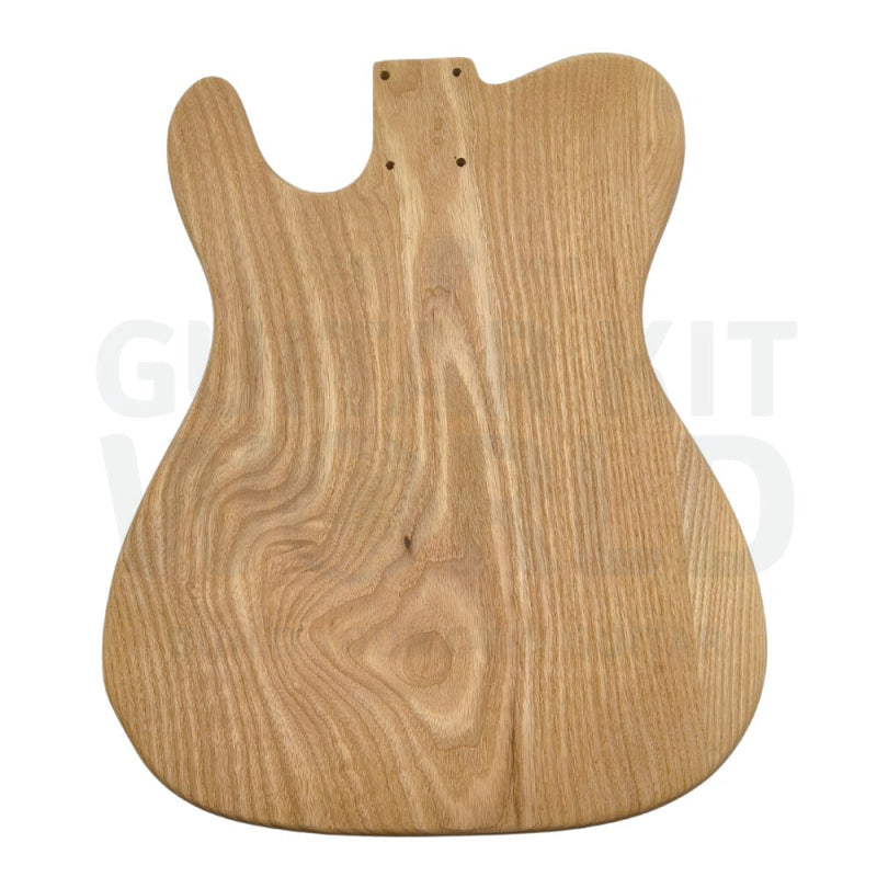 Thin Semi-Hollow Ash Body T-Style Guitar Kit With Spalted Maple Veneer