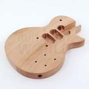Mahogany body angle view, bass side