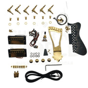 E175 Hollow Body Guitar Kit w/ Gold Hardware, Pearl White Inlays - Guitar Kit World