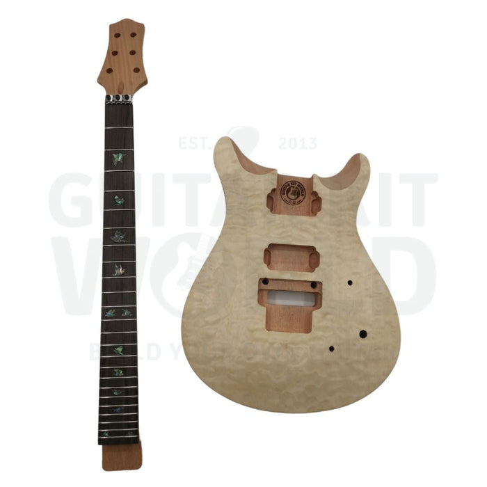 PR Guitar Kit w/ Double-Locking Tremolo, Quilted Maple Veneer - Guitar Kit World