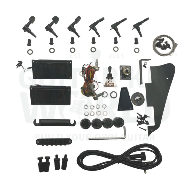 Lefty L2 Semi-Hollow Basswood Guitar Kit with Spalted Maple Veneer - Guitar Kit World