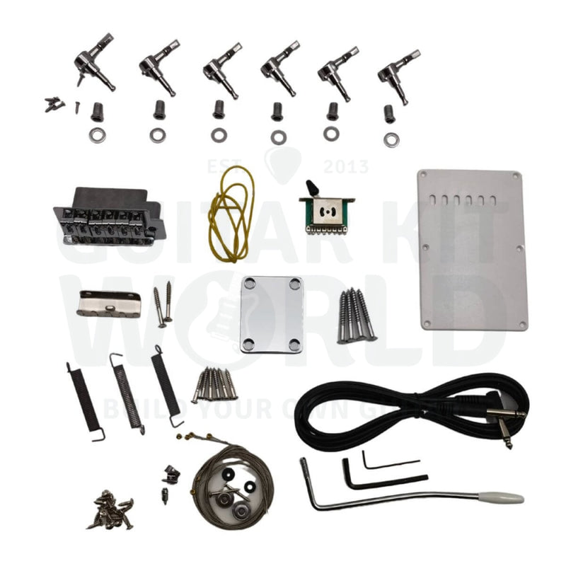 Basswood Body JG-style Guitar Kit with Maple Neck and Rosewood Fretboard - Guitar Kit World