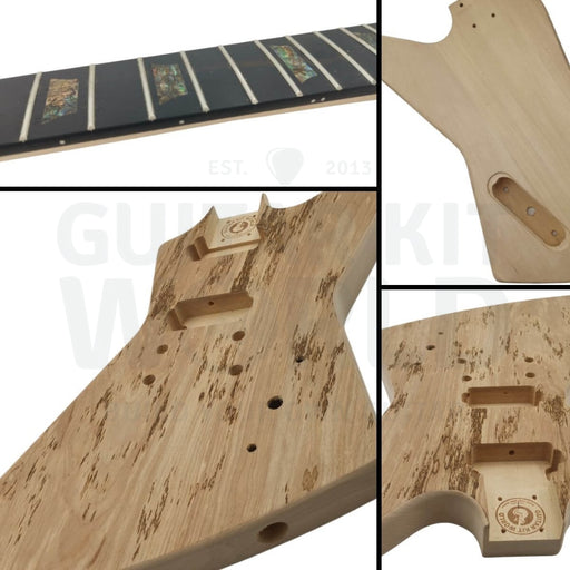 Basswood EX-style body Guitar Kit, Ebony Fretboard - Guitar Kit World