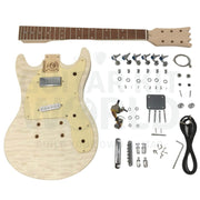 Basswood MOS-style guitar kit with Quilted Maple Body Top Veneer - Guitar Kit World