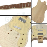 Basswood MOS-style guitar kit with Quilted Maple Body Top Veneer - Guitar Kit World