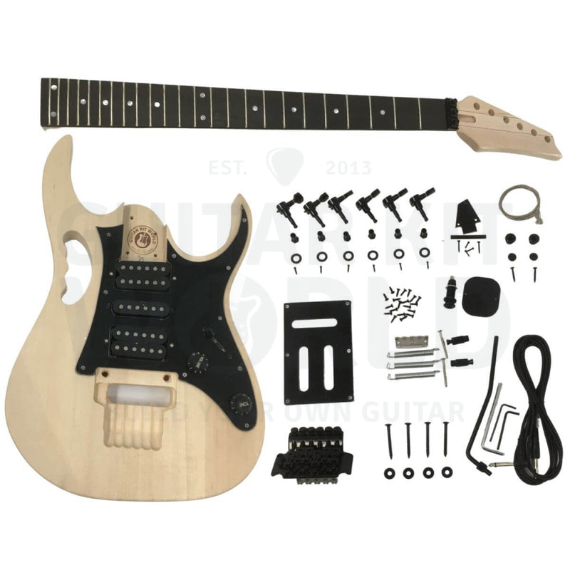 Basswood body JE-style guitar kit with Ebony fretboard Maple neck - Guitar Kit World