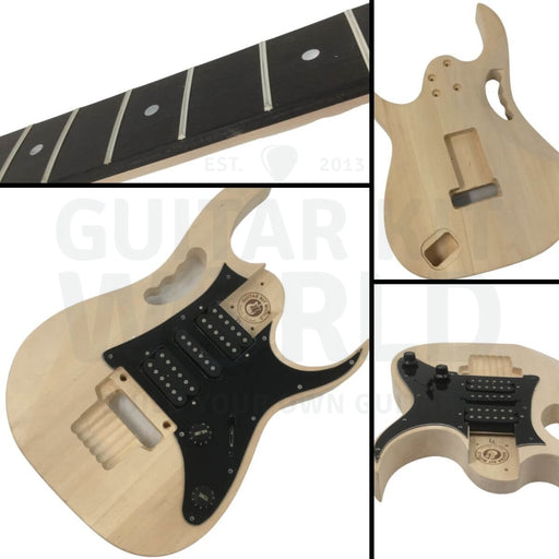 Basswood body JE-style guitar kit with Ebony fretboard Maple neck - Guitar Kit World