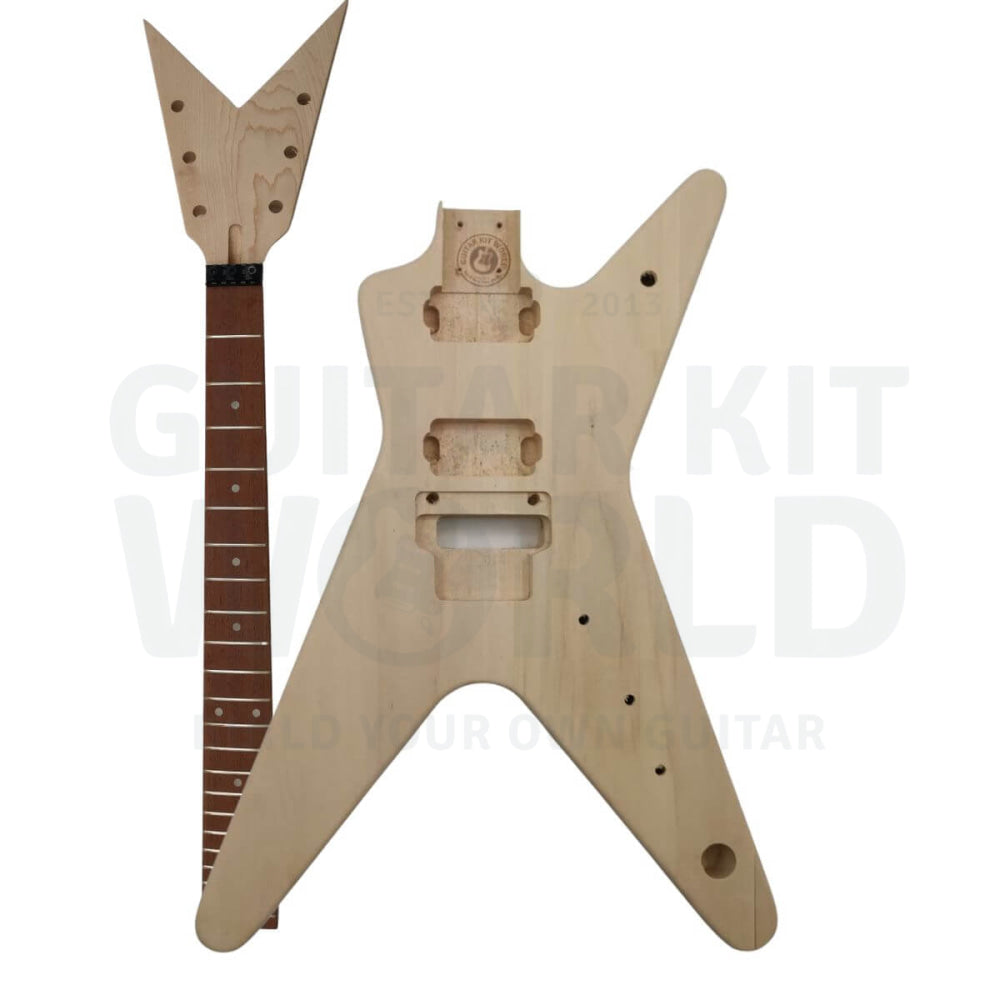 Mahogany Double-Neck DIY Guitar Kit | GKW — Guitar Kit World