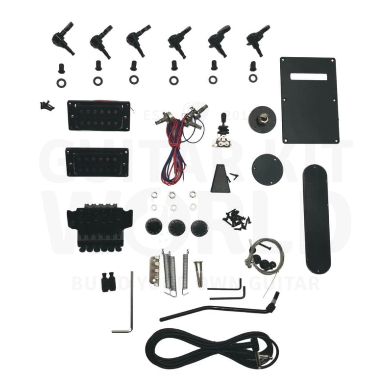 Lefty DB style Ash body Guitar Kit with Ebony Fretboard - Guitar Kit World