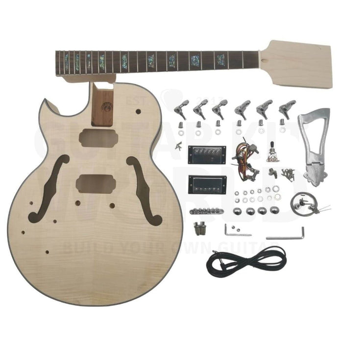 Lefty Hollow E175 Body Guitar Kit with Rosewood Fretboard - Guitar Kit World