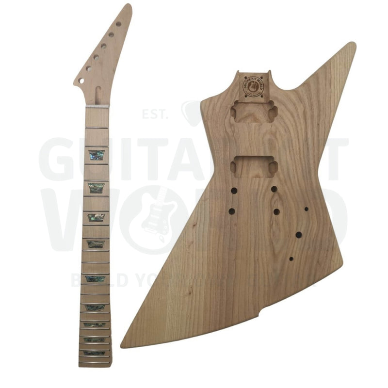 Ash body EXP-style Guitar Kit with Maple Neck and Fretboard - Guitar Kit World