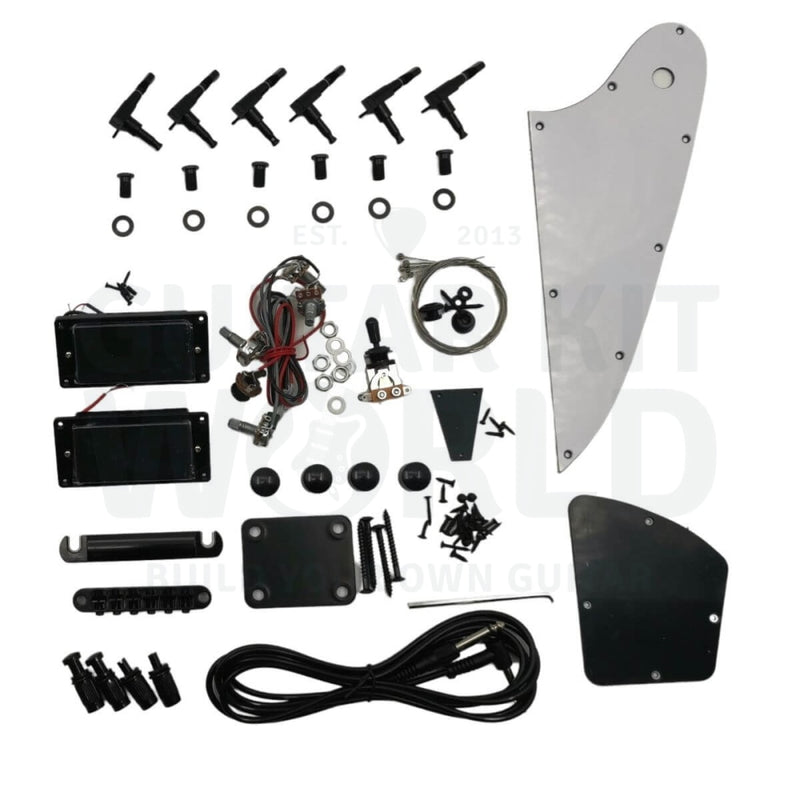 FB2 Guitar Kit w/ Mahogany Body & Neck, Trapezoid Abalone Inlays - Guitar Kit World