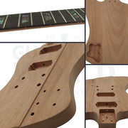FB2 Guitar Kit w/ Mahogany Body & Neck, Trapezoid Abalone Inlays - Guitar Kit World